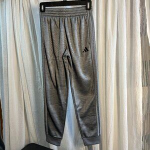 Youth Adidas sweatpants (size 10/12) Grey with Grey stripes Regular Fit 3 stripe